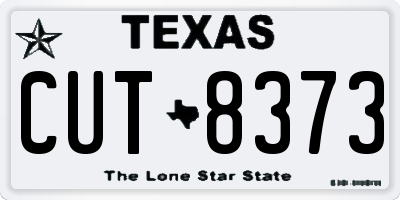 TX license plate CUT8373
