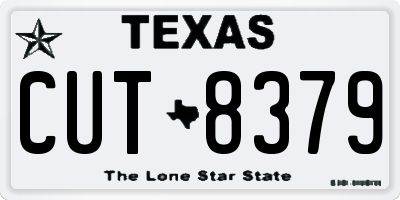 TX license plate CUT8379