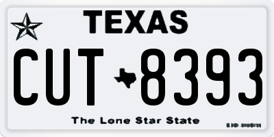 TX license plate CUT8393