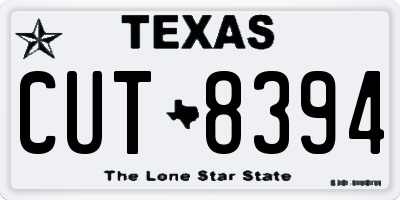 TX license plate CUT8394