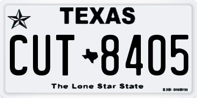 TX license plate CUT8405
