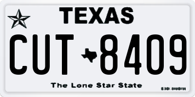 TX license plate CUT8409