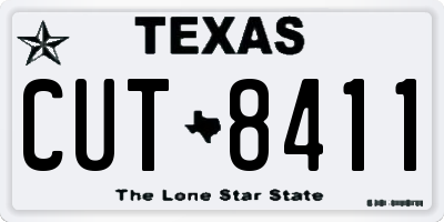 TX license plate CUT8411