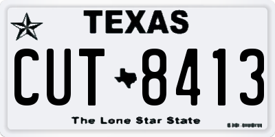 TX license plate CUT8413