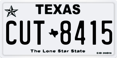 TX license plate CUT8415