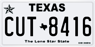 TX license plate CUT8416