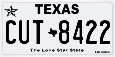 TX license plate CUT8422