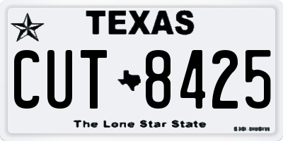 TX license plate CUT8425