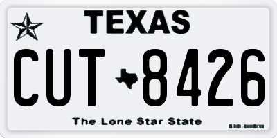 TX license plate CUT8426