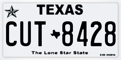 TX license plate CUT8428