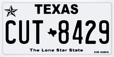 TX license plate CUT8429