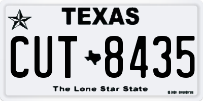 TX license plate CUT8435