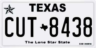 TX license plate CUT8438