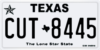TX license plate CUT8445