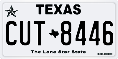 TX license plate CUT8446