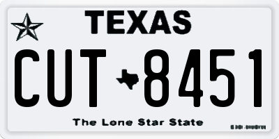 TX license plate CUT8451