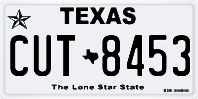 TX license plate CUT8453