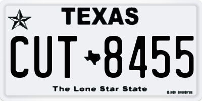 TX license plate CUT8455