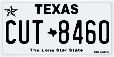 TX license plate CUT8460