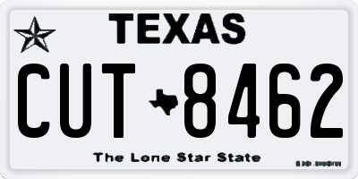 TX license plate CUT8462