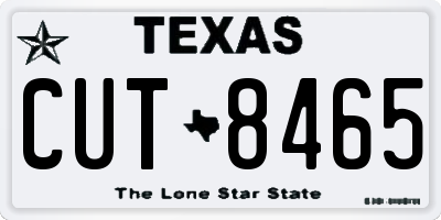 TX license plate CUT8465