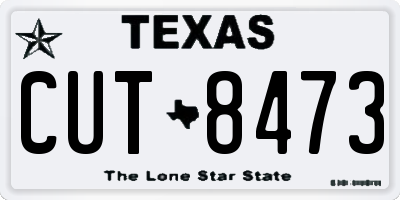 TX license plate CUT8473