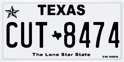 TX license plate CUT8474