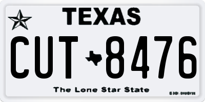 TX license plate CUT8476