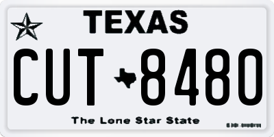 TX license plate CUT8480