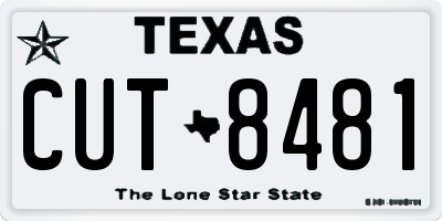 TX license plate CUT8481