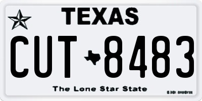 TX license plate CUT8483