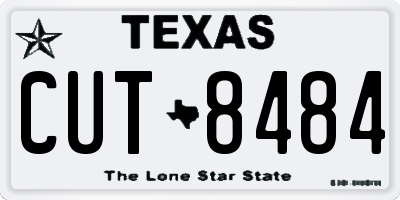 TX license plate CUT8484