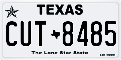 TX license plate CUT8485