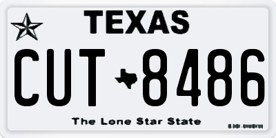 TX license plate CUT8486