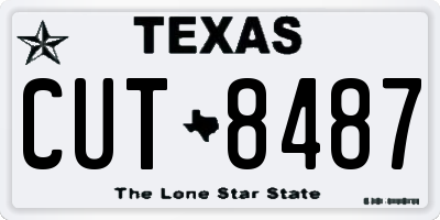 TX license plate CUT8487
