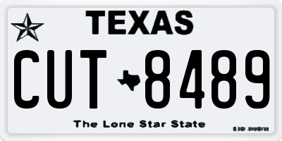 TX license plate CUT8489