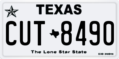 TX license plate CUT8490