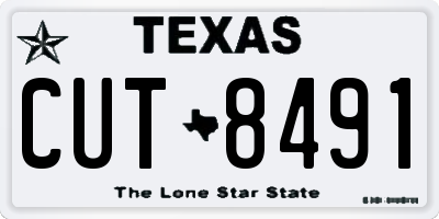 TX license plate CUT8491