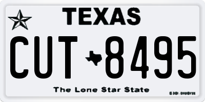 TX license plate CUT8495