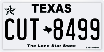 TX license plate CUT8499