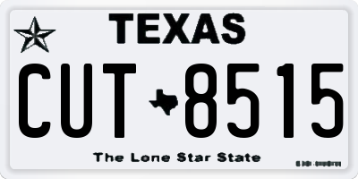 TX license plate CUT8515