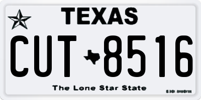 TX license plate CUT8516