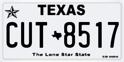TX license plate CUT8517