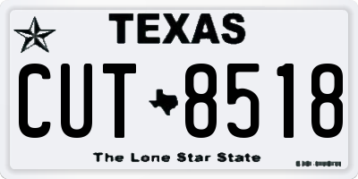 TX license plate CUT8518