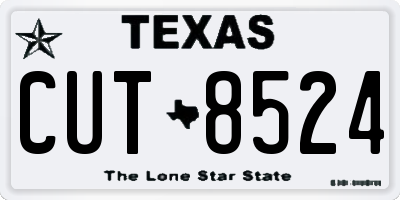 TX license plate CUT8524