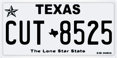 TX license plate CUT8525