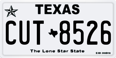 TX license plate CUT8526