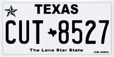 TX license plate CUT8527