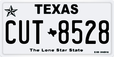 TX license plate CUT8528