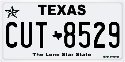 TX license plate CUT8529
